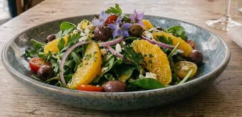 Salade verte à l'orange